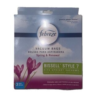 Bissell Style 7 Vacuum Bags Allergen Filtration Febreze Spring & Renewal 3 Pk